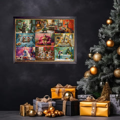 Vacaciones de Navidad de animales Rompecabezas Puzzle 1000 piezas