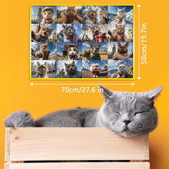 Selfie Cat Animal Jigsaw Puzzle 1000 Pieces