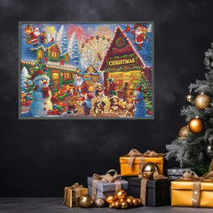 Frohe Weihnachten Straßen-Puzzle 1000 Teile