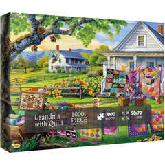 Grandma with Quilt Jigsaw Puzzle 1000 Pieces