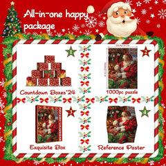 Weihnachtsmann Näh-Adventskalender Puzzle 1000 Teile