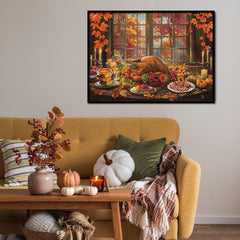 Pieci di puzzle per la cena del Ringraziamento 1000 pezzi