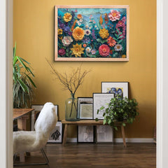 Punti di puzzle floreale di carta per arte tagliata 1000 pezzi