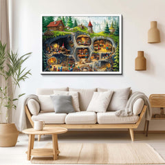 Puzzle un puzzle di villaggio gnomo sotterraneo 1000 pezzi