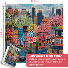 Colorful Street Scene Puzzle 1000 pièces