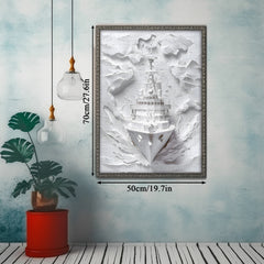 Weißes Kriegsschiff-Puzzle 1000 Teile