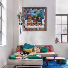 Winter -Dackel -Puzzle 1000 Stücke