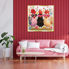 Puntatore di puzzle da giardino di pollo a cuore 1000 pezzi