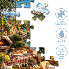 Italienisches Bergessen-Zeit-Puzzle, 1000 Teile