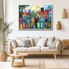 Colorful Cat Street Jigsaw Puzzle 1000 Pieces