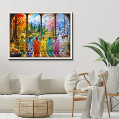 Seasons on the Sill Jigsaw Puzzle 1000 Pieces