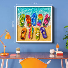 Buntes Sommer-Flip-Flops-Puzzle 1000 Teile