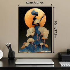 Moonlit Lute Woman Jigsaw Puzzle 1000 Pieces