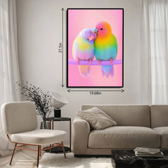 Rainbow Couple Bird Jigsaw Puzzle 1000 pièces