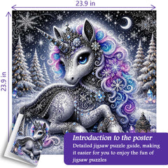 Starry Frost Unicorn Jigsaw Puzzle 1000 Pieces