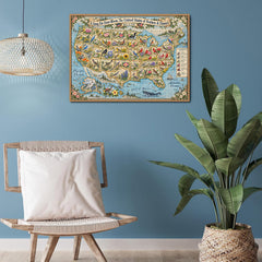 Feathers & Flowers Map Jigsaw Puzzle 1000 Pieces