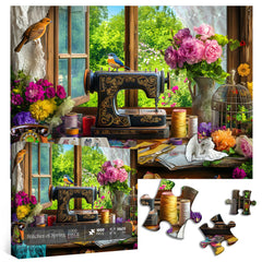 Puzzle Jigsaw Stitches of Spring 1000 Pièces