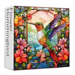 Rompecabezas de colibrí de flores 1000 piezas