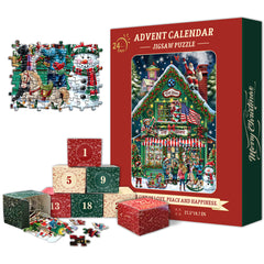 Calendario per il calendario dell'avvento di Natale puzzle 1000 pezzi