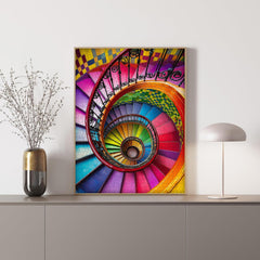 Regenbogen -Spiral -Treppen -Puzzles 1000 Stücke