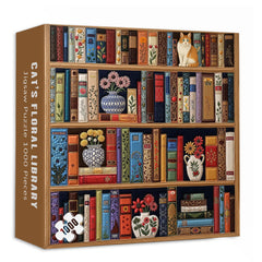 Cat’s Floral Library Puzzle 1000 pièces