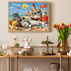 Beach Cat Party Jigsaw Puzzle 1000 Pieces