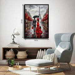 Parisian Rainy Romance Jigsaw Puzzle 1000 Pieces