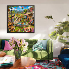 Sunny Dog Park Jigsaw Puzzle 1000 Pieces