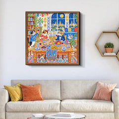 Purrs & Menorah Jigsaw Puzzle 1000 Pieces