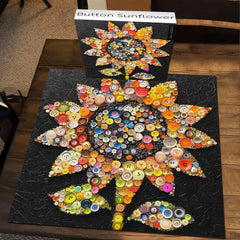 Bouton Puzzles en Jigsaw Tournesol 1000 Pièces