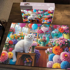 Cat tra fiori puzzle puzzle 1000 pezzi
