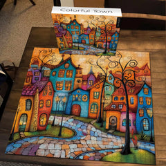 Puzzle de puzzle de la ville colorée 1000 pièces