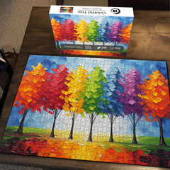 Puzzle en bois coloré 1000 pièces