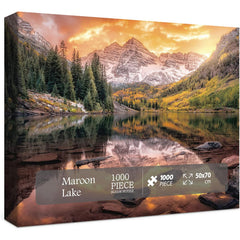 Maroon Lake Scenic Jigsaw Puzzles 1000 Pieces