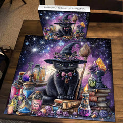 Meow Starry Night Jigsaw Puzzle 1000 piezas