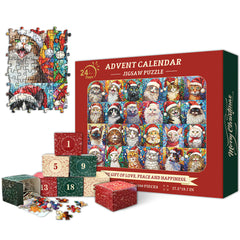 Happy Christmas Cats Advent Calendar Jigsaw Puzzle 1000 Piezas