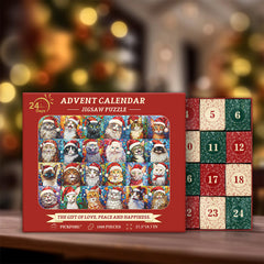 Happy Christmas Cats Advent Calendar Jigsaw Puzzle 1000 Piezas