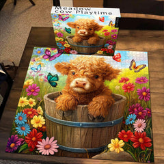 Puzzles Jigsaw 1000 Pièces Meadow Cow Playtime