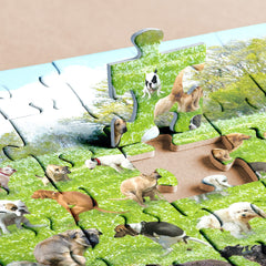 Piel de rompecabezas de perro caca 1000 piezas