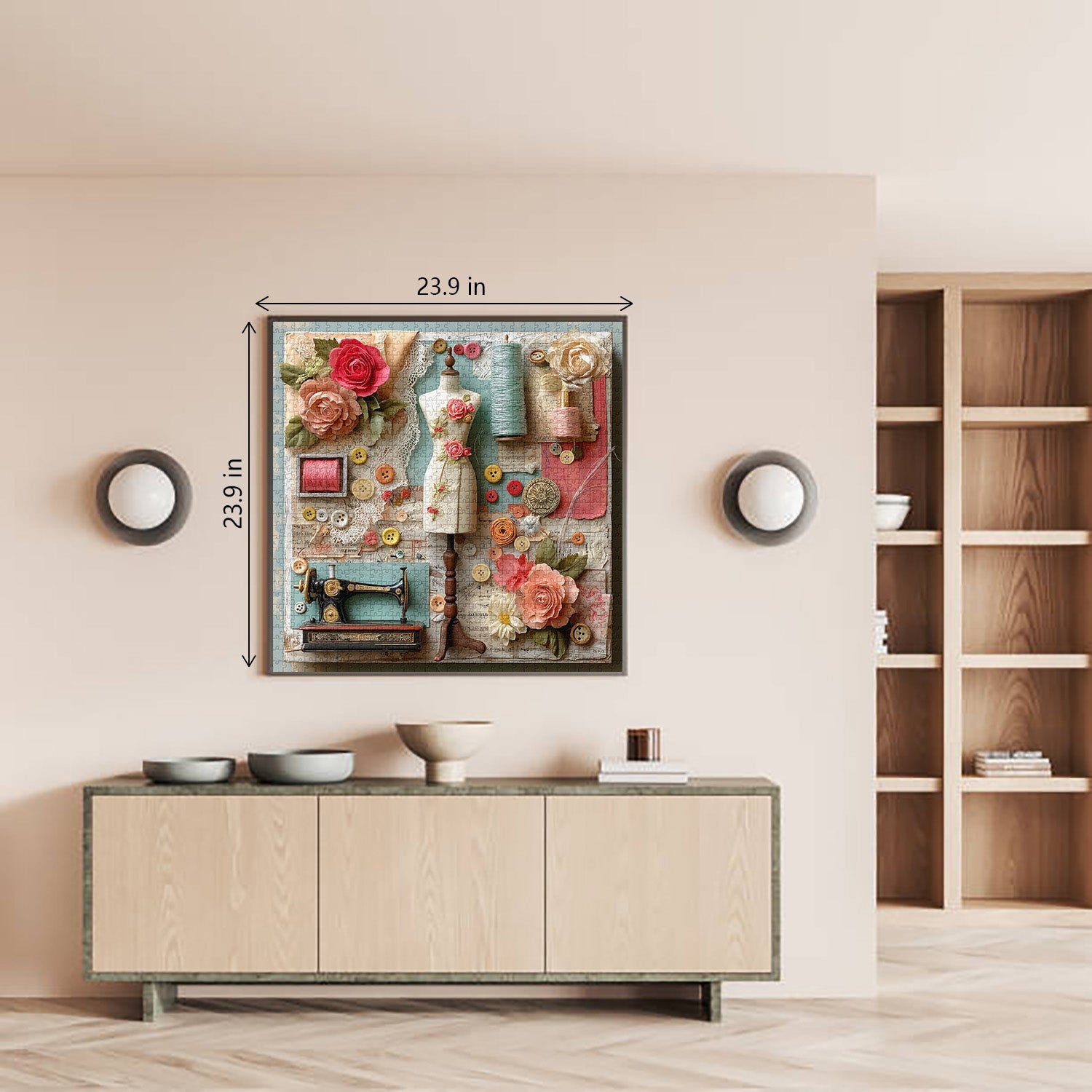 Floral Sewing Atelier Jigsaw Puzzle 1000 Pieces