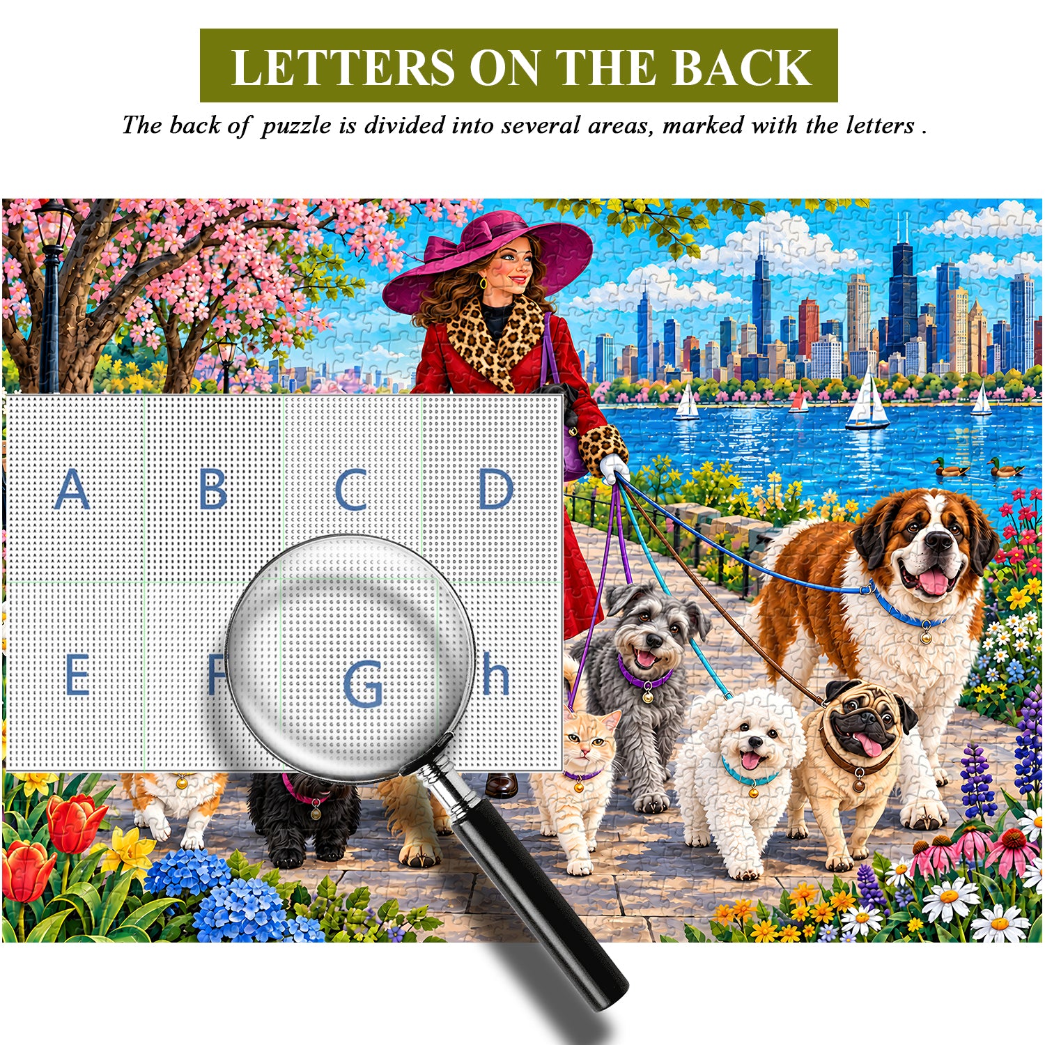 Lakeside Pet Stroll Jigsaw Puzzle 1000 Pieces