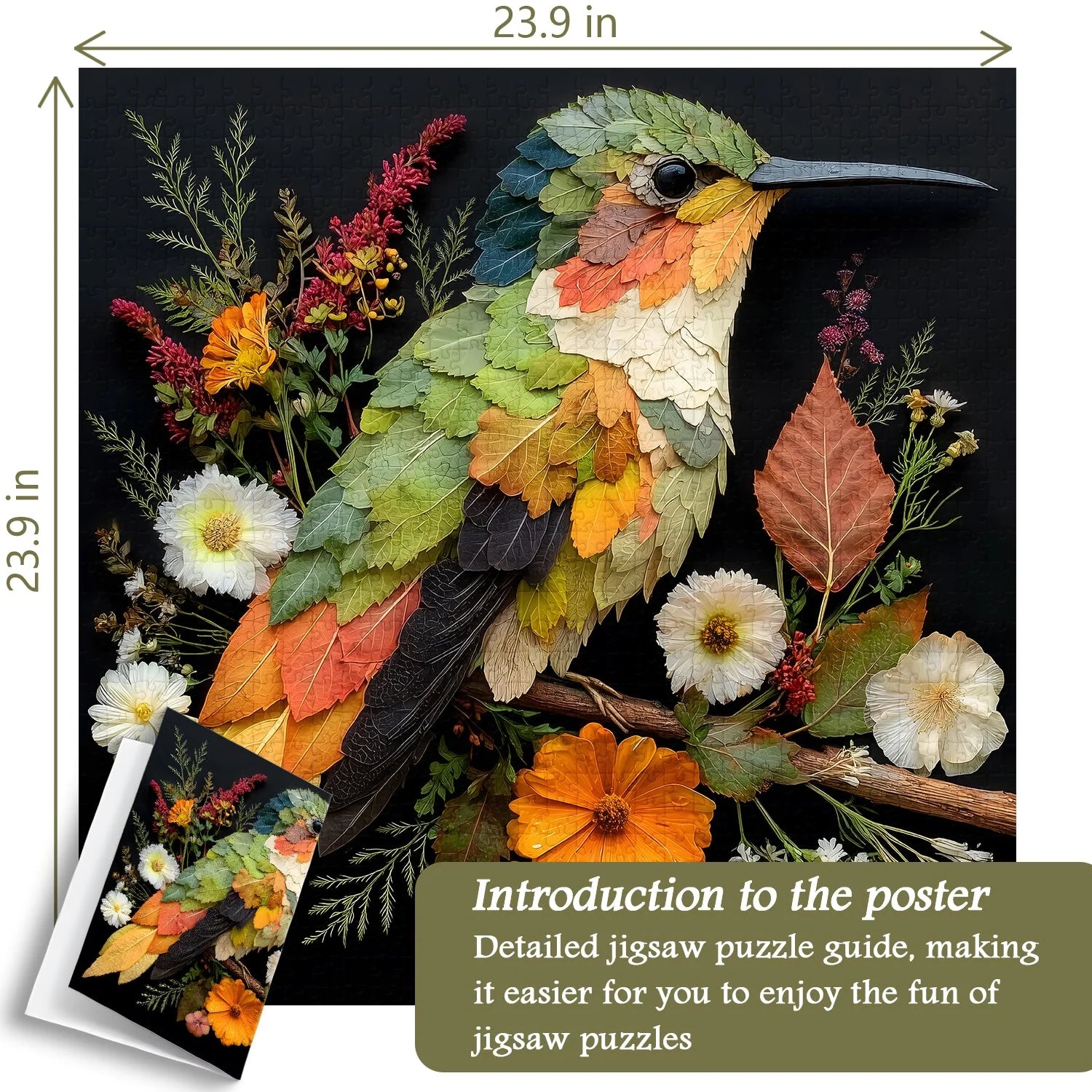 Leaf &Hummingbird Jigsaw Puzzle 1000 Pieces