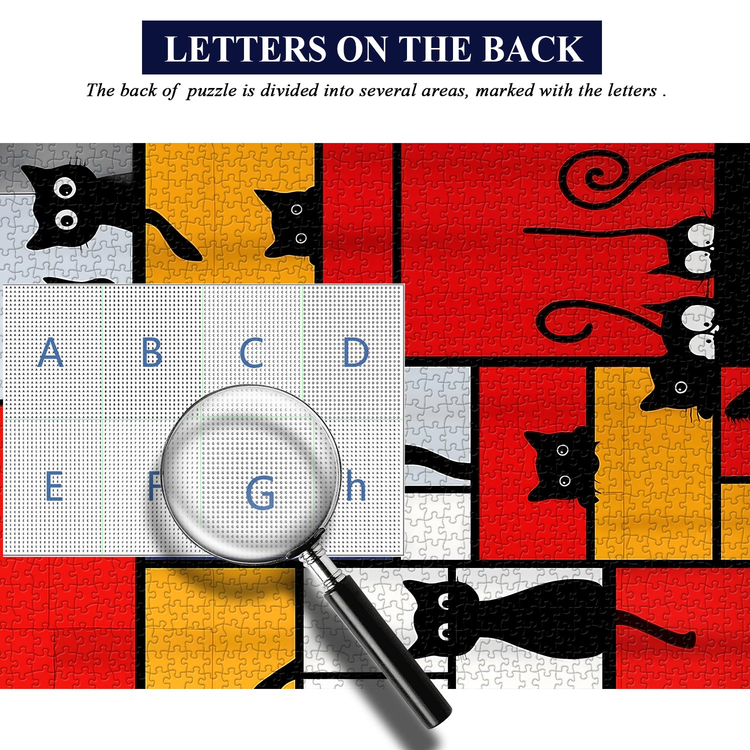 Geometric Cat Fun Jigsaw Puzzle 1000 Pieces