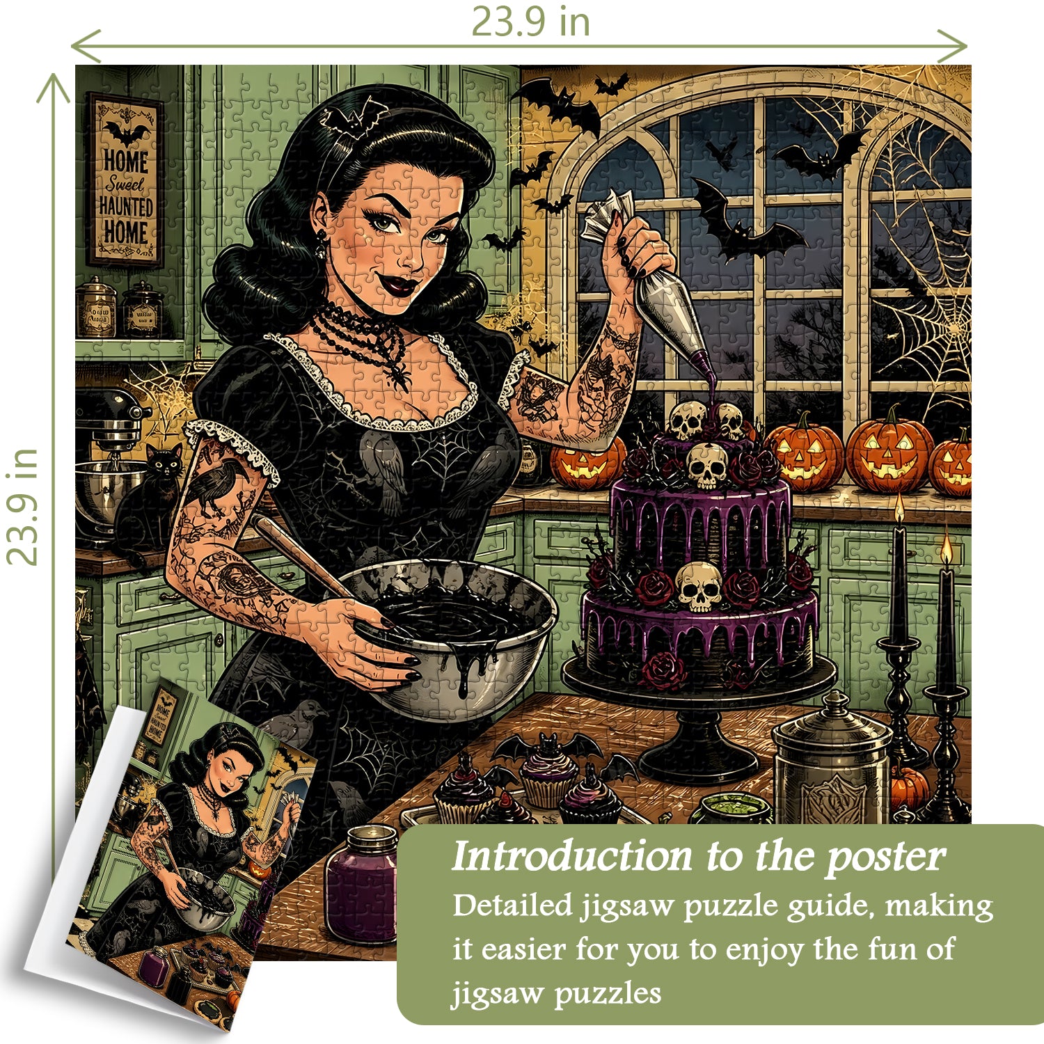 Midnight Halloween Baking Jigsaw Puzzle 1000 Pieces