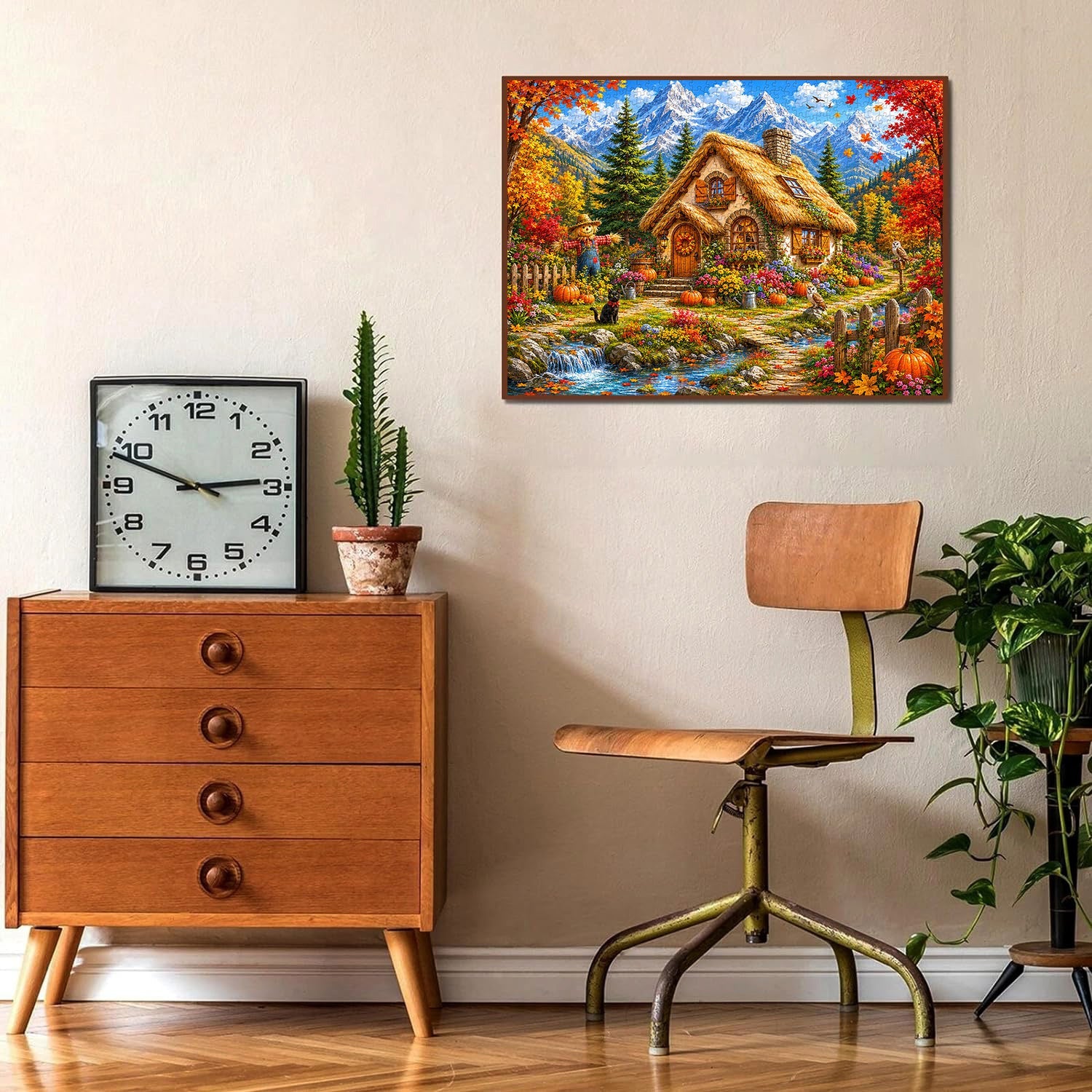 Herbst-Kürbis-Cottage-Puzzle, 1000 Teile