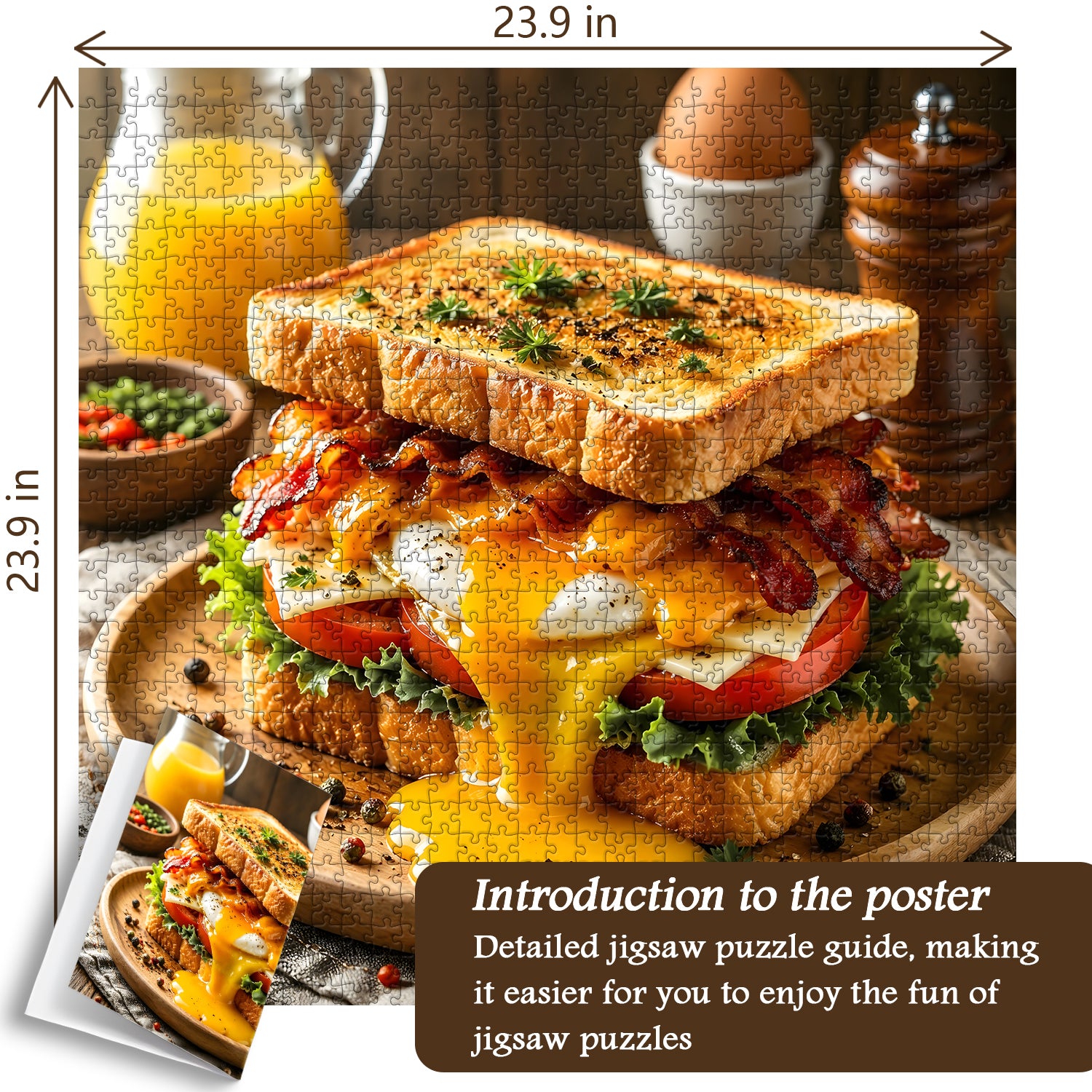 Hearty Egg Toast Jigsaw Puzzle 1000 Pieces