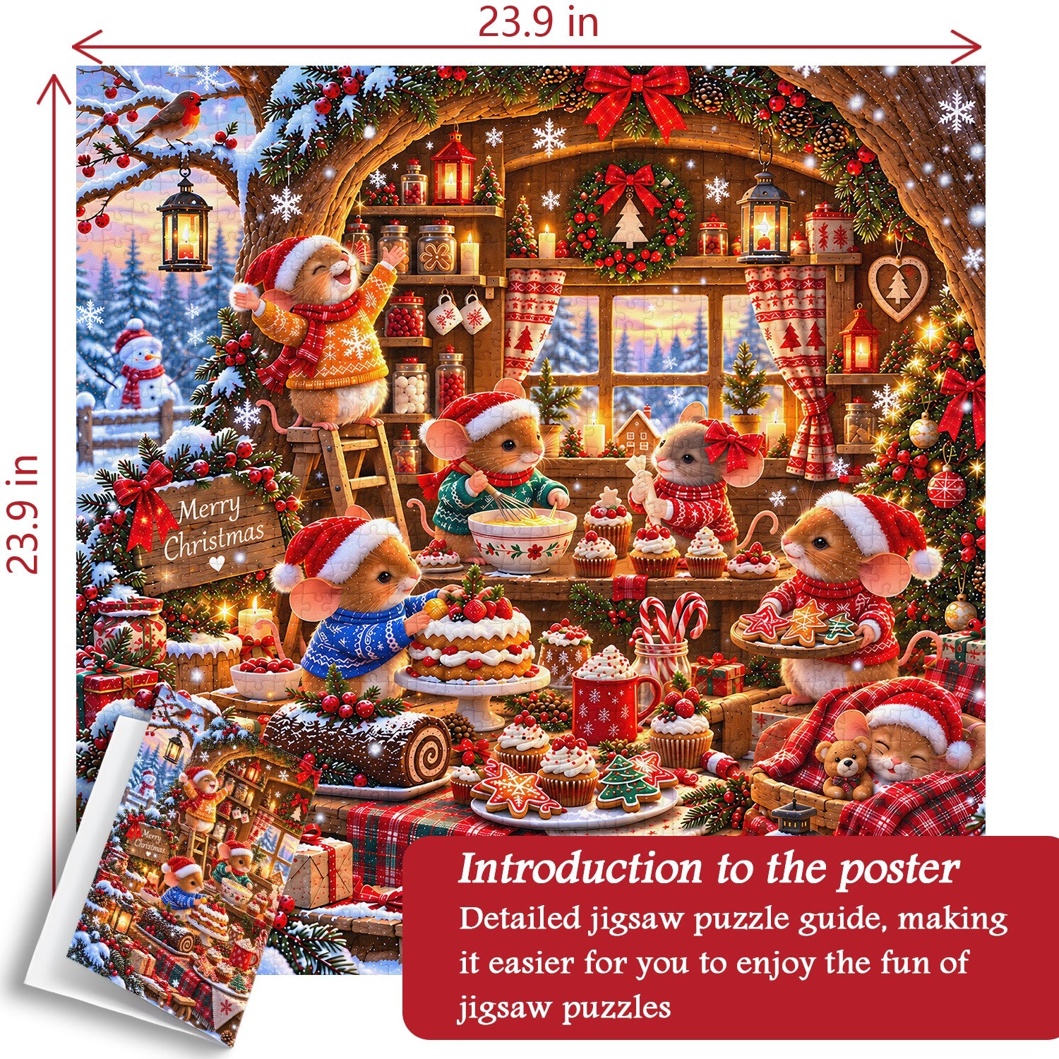 Weihnachtsmaus-Bäckerei-Puzzle, 1000 Teile