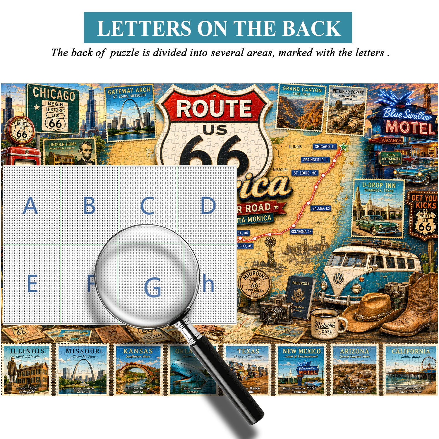 Route 66 Reisepuzzle 1000 Teile