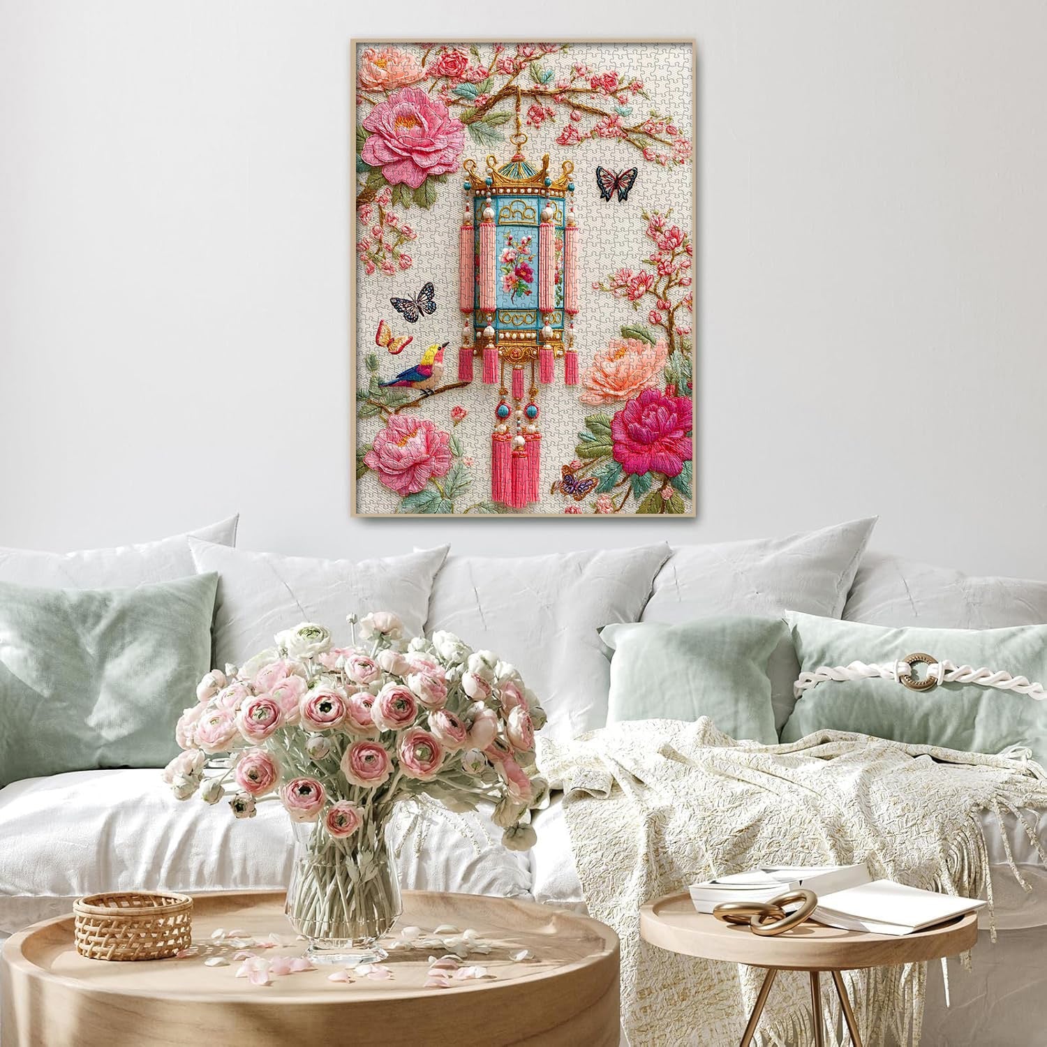 Puzzle con lanterna ricamata, 1000 pezzi