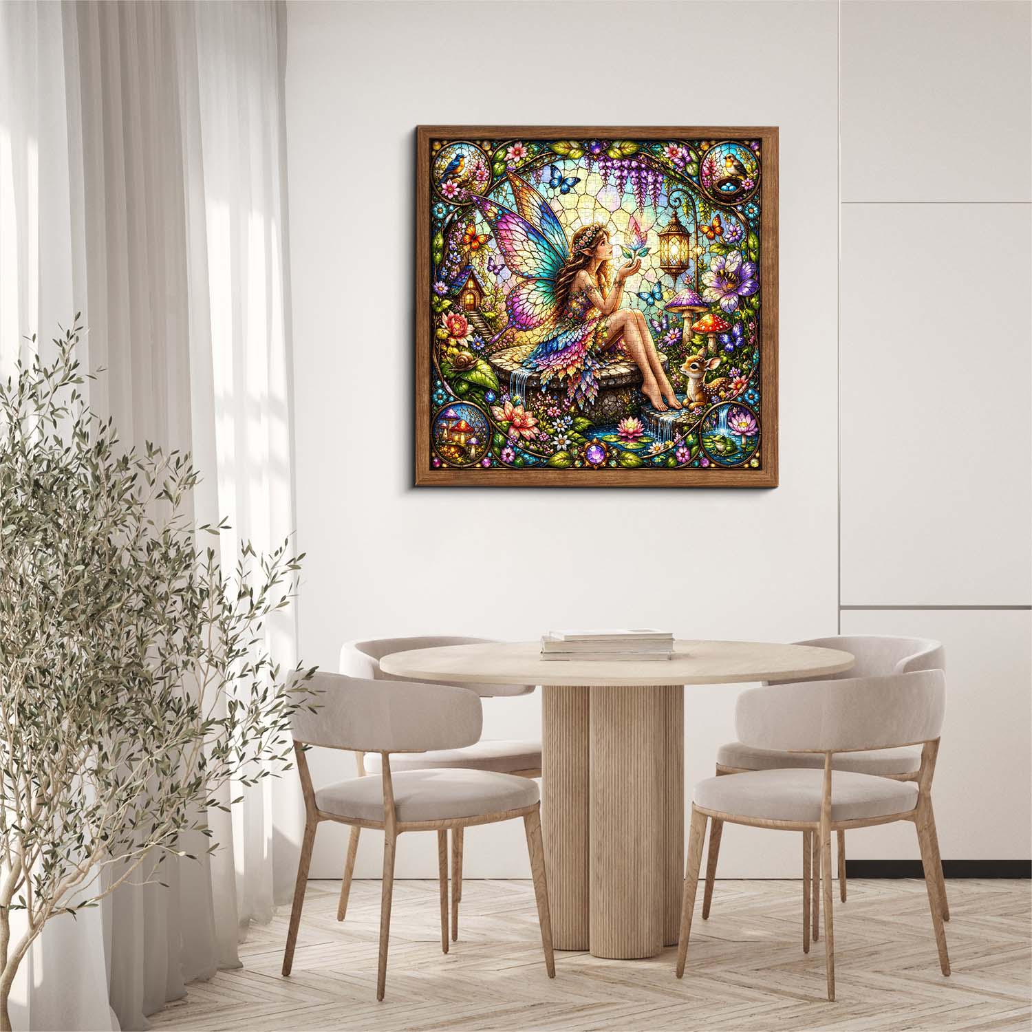 Stained Glass Fairy Jigsaw Puzzle 1000 Pieces